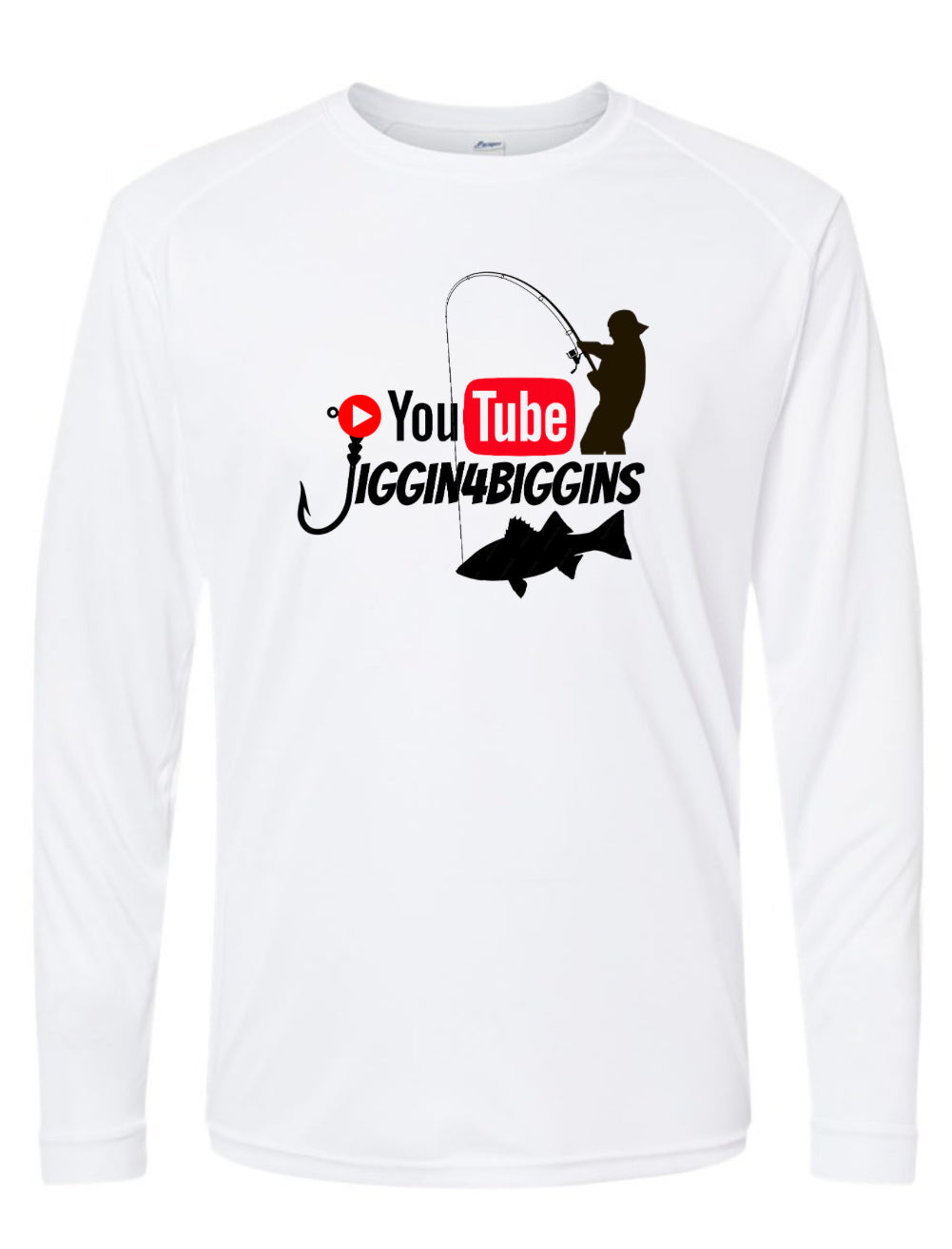 LONG SLEEVE JIGGIN4BIGGINS YOU TUBE CHANNEL / WHIPPIN WATERS SPF 50 SHIRT