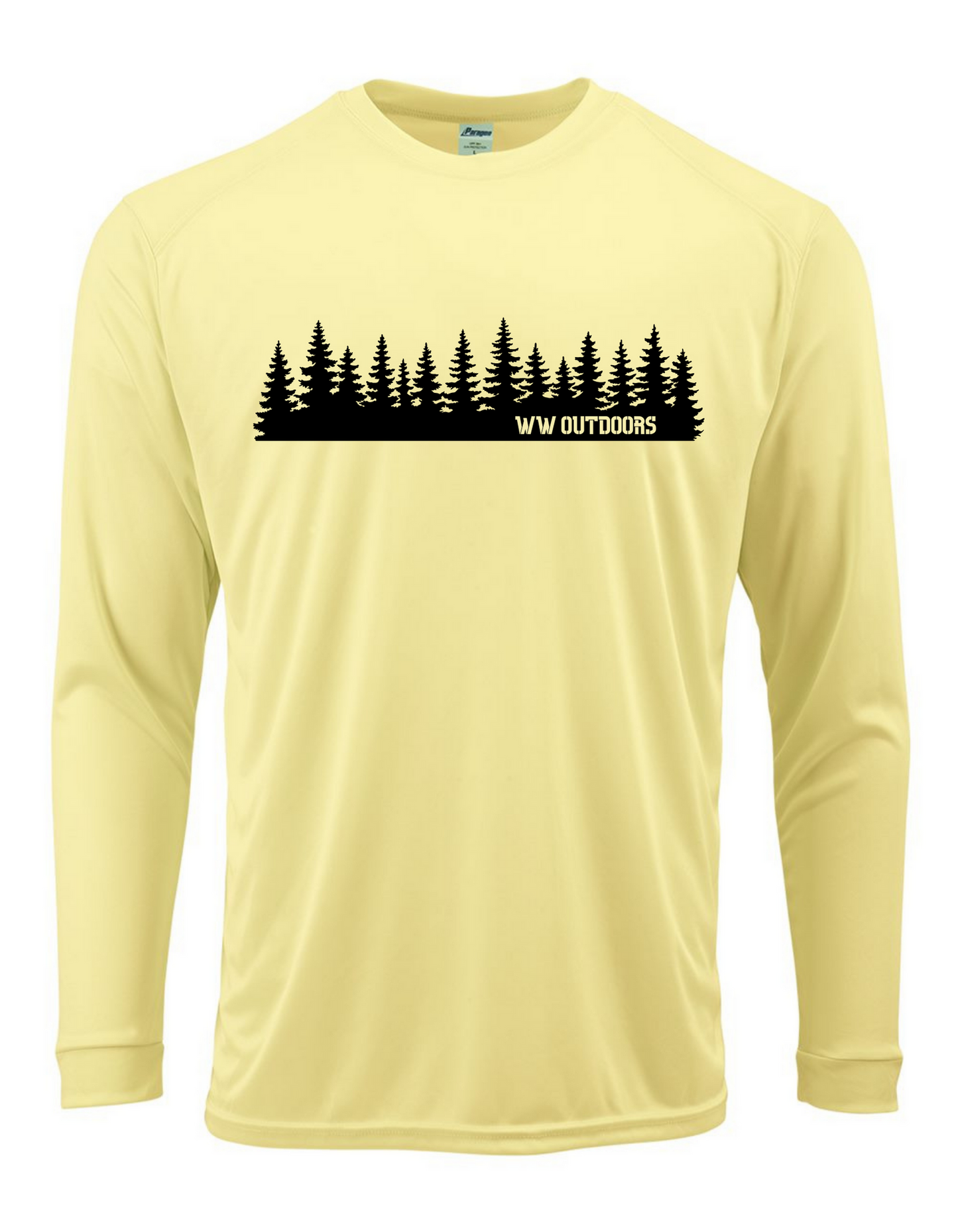 LONG SLEEVE WW OUTDOORS TREE BACKGROUND SPF SHIRT