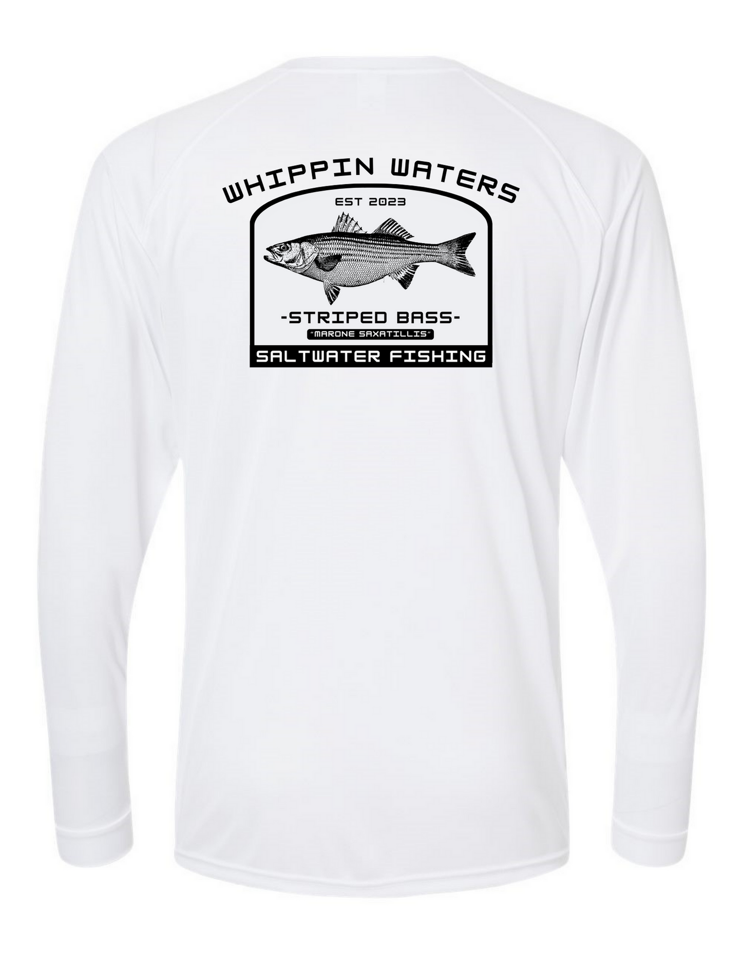 LONG SLEEVE STRPED BASS SALTWATER SPF FISHING SHIRT