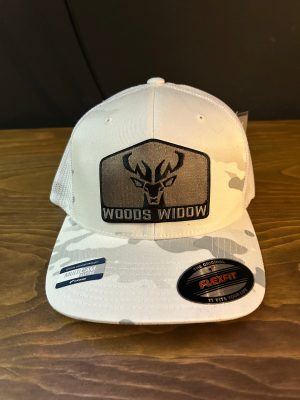 WOODS WIDOW FLEX FIT SNOW CAMO HAT